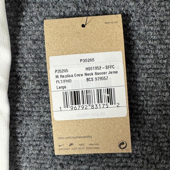 Nike Bay FC 2024 Stadium Primary Replica Jersey Mens Large Platinum Tint NWT - Picture 4 of 8